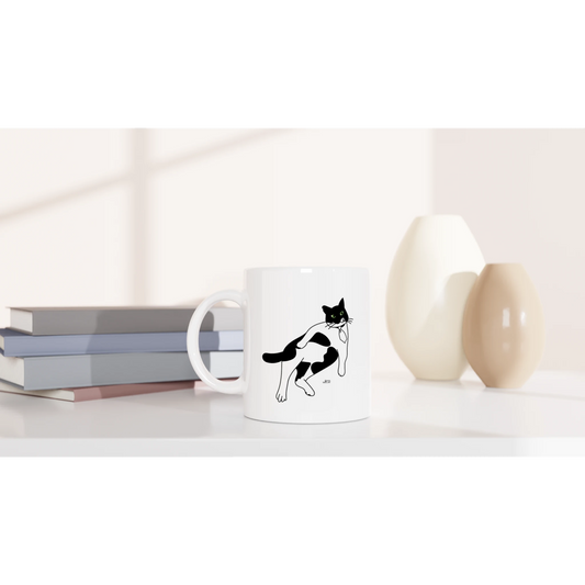 White 11oz Ceramic Mug TAMARUSAN