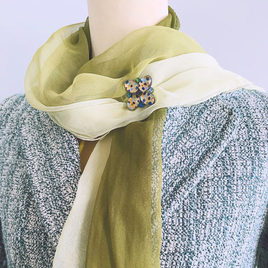 Brooch Blue Hydrangea TAMARUSAN