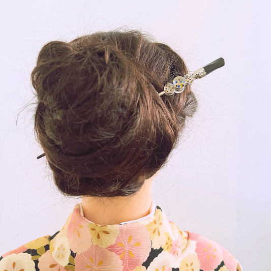 Hair Stick Wood Pink Hydrangea TAMARUSAN