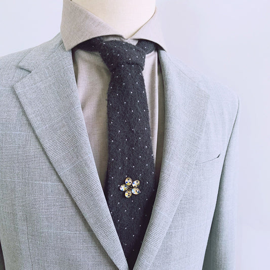 Blue and Purple Hydrangea Tie Tack TAMARUSAN