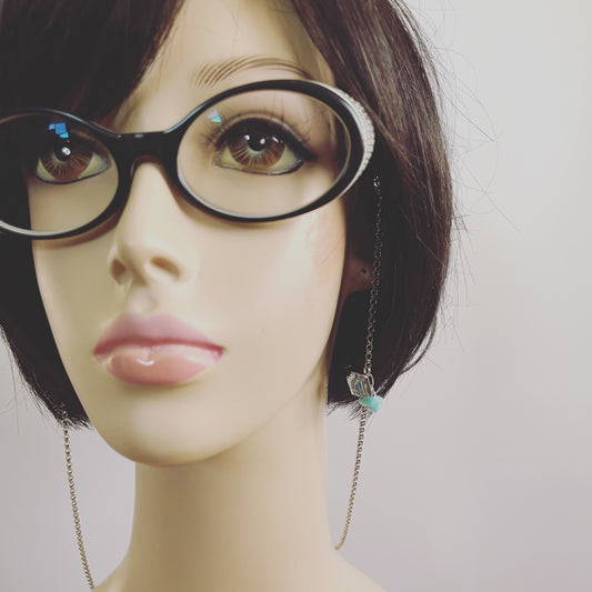 Eyeglass Chain Rose Tree Blue Amazonite TAMARUSAN