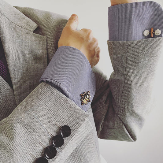 Cuff Links Brown Rhinestone TAMARUSAN