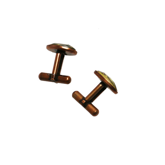 Cuff Links Brown Oval TAMARUSAN