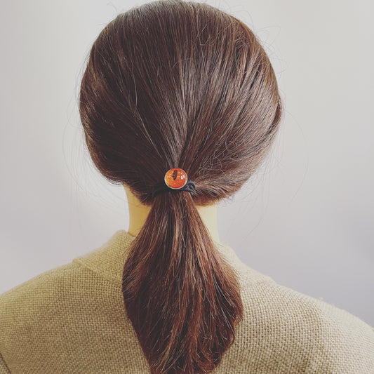 Ponytail Holder Silver925 Owl Orange Men TAMARUSAN