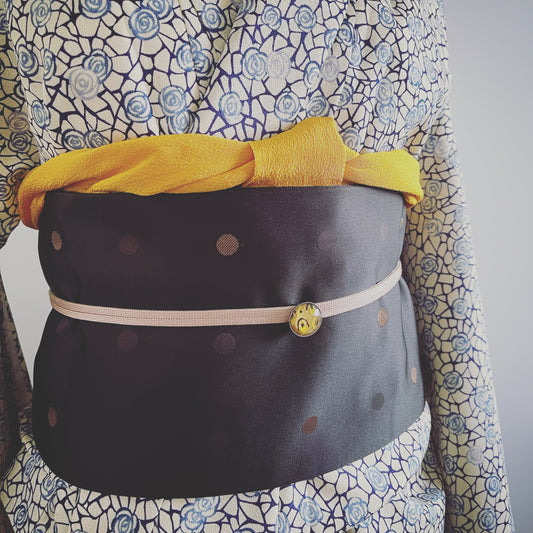 Obidome Gray Round Pattern TAMARUSAN