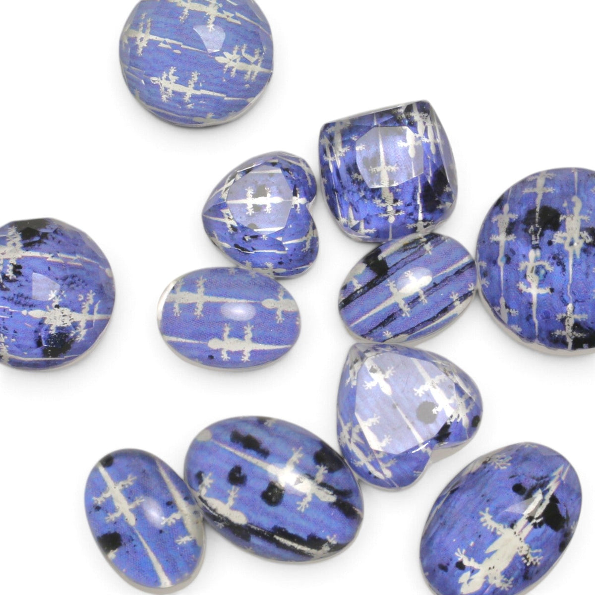 Short Double Prong Hair Pin Blue Gecko TAMARUSAN