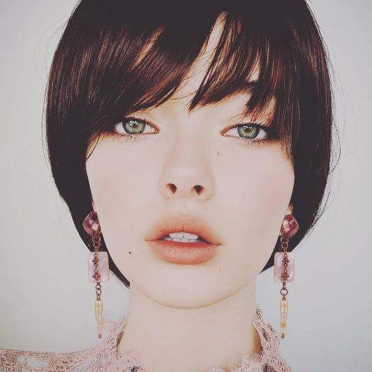 Earrings Shell Sleety Rain Pink TAMARUSAN