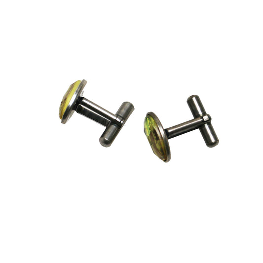 Cuff Links Tiger Beetle Gray Purple TAMARUSAN