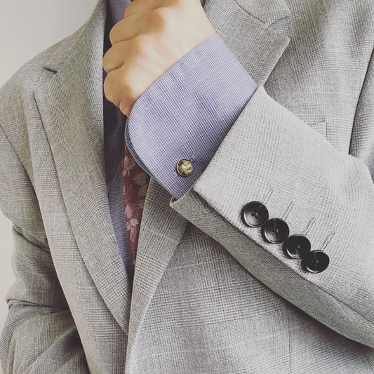 Cuffs Links Purple Tiger Beetle Gray TAMARUSAN