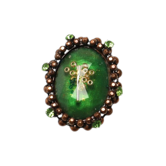 Ring Emerald Green Ellipse Large TAMARUSAN