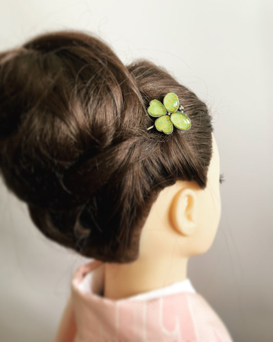 Hairpin Green Butterfly Resin TAMARUSAN