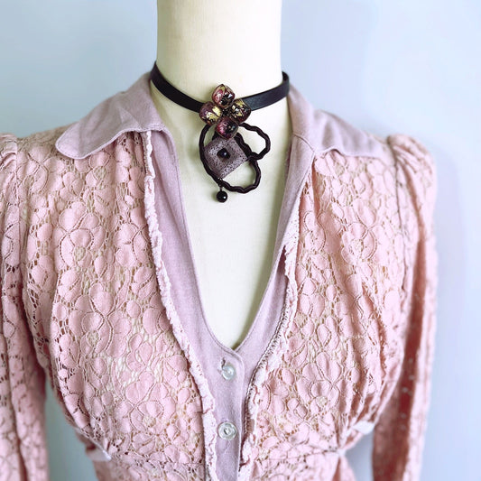 Choker Lava Amethyst Marble Purple TAMARUSAN