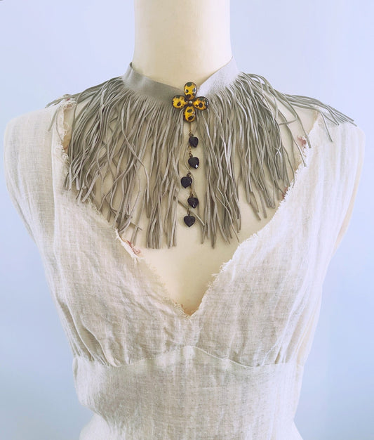 Necklace Beige Coral Rose TAMARUSAN