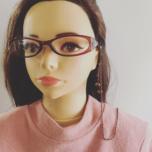 Eyeglass Chain Red Coral TAMARUSAN