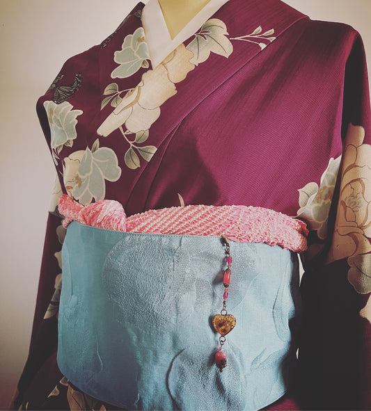 Netsuke Kimono Accessory Blue TAMARUSAN