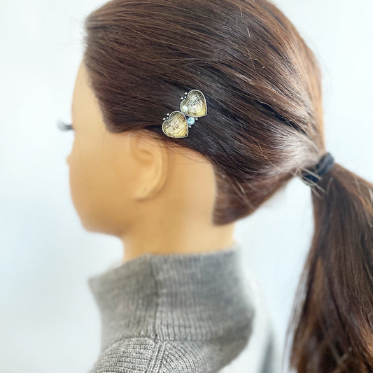 Hair Clip Musical Note Heart Blue TAMARUSAN