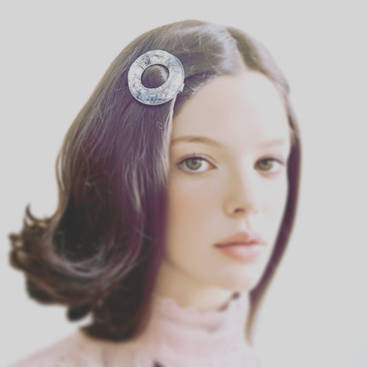 Light Blue Snap Hair Clip Musical Notes Donut TAMARUSAN