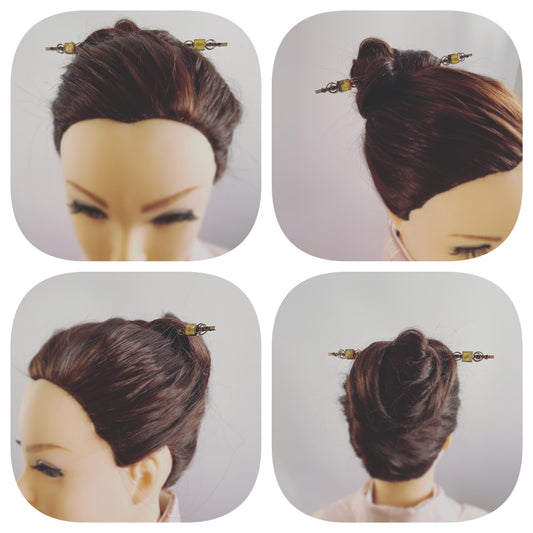 Hair Stick Splendor Pink Resin TAMARUSAN