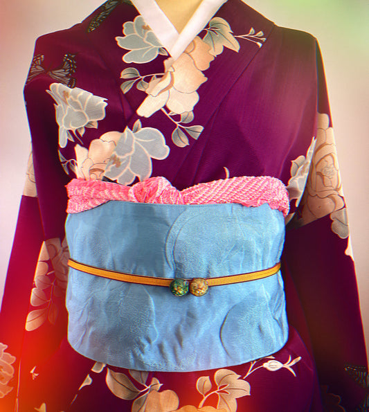 Obidome Blue Silver Sequin TAMARUSAN