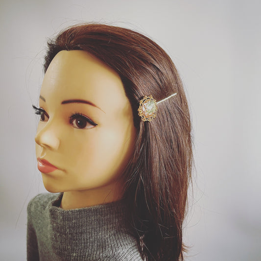 Hair Pin Blue Gold Bobby Pin TAMARUSAN