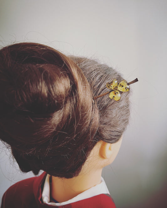 Hair Stick Flower Yellow Wood TAMARUSAN