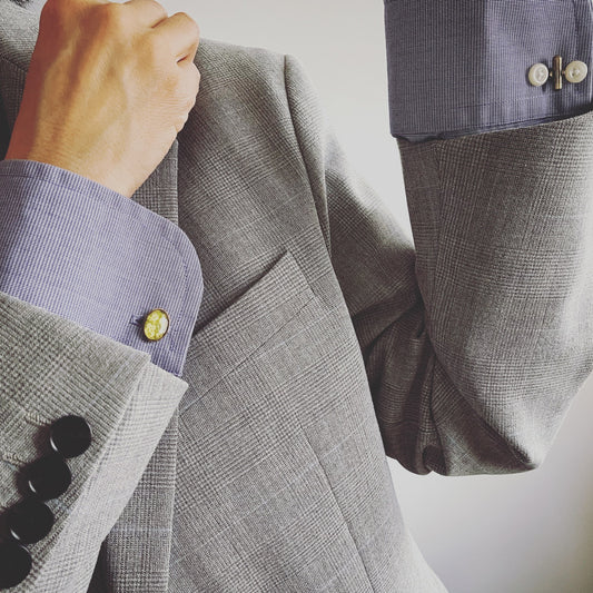 Cuff Links Yellow Green Plum TAMARUSAN