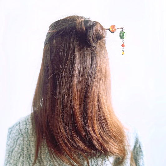 One Stick Hairpin Carnelian Orange TAMARUSAN