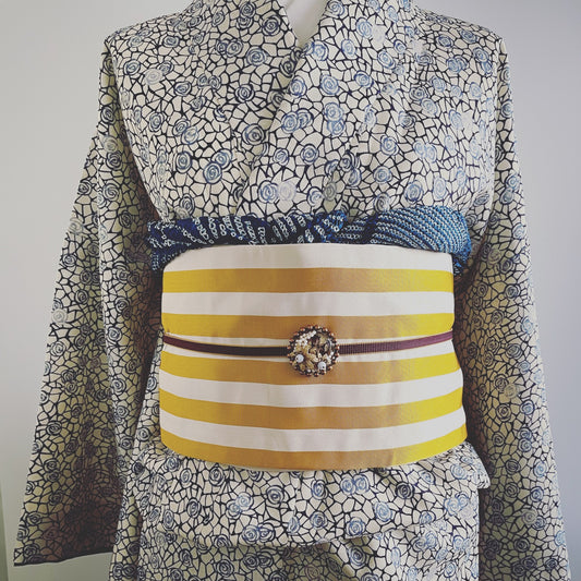 Obidome Purple Round Kimono TAMARUSAN