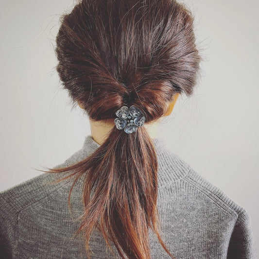 Luxury Hair Elastic Flower Blue Music Score TAMARUSAN