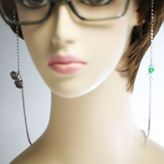 Eyeglass Chain Turquoise Amazonite Blue TAMARUSAN