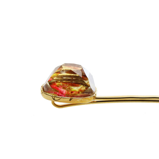 Hair Pin Red Simple Gold TAMARUSAN