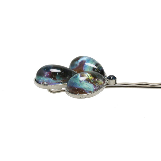 Hairpin Blue Leaf Handmade Resin TAMARUSAN