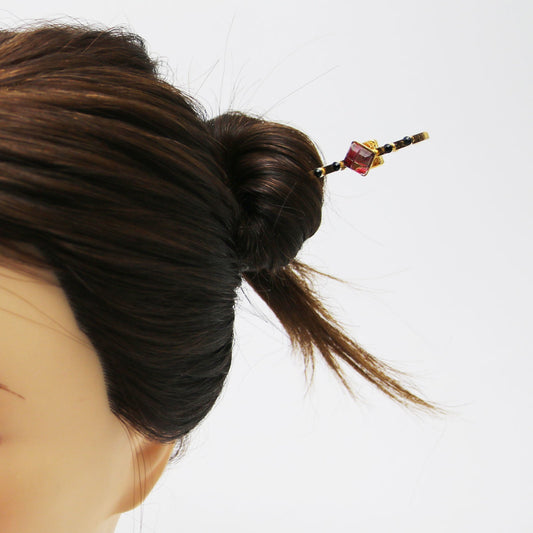 One Stick Hairpin Red Gold TAMARUSAN