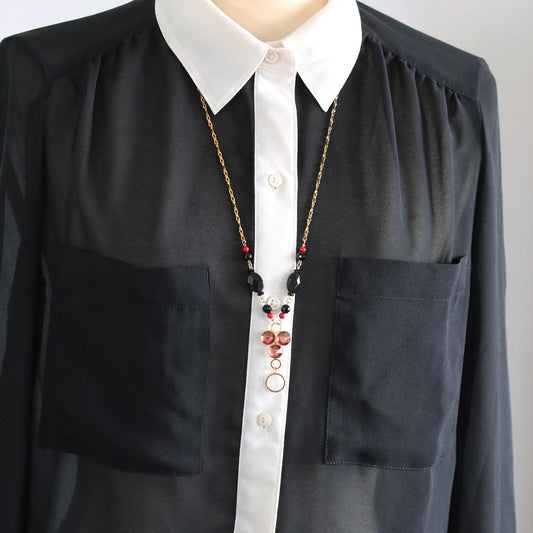 Id Holder Neck Strap Red Necklace TAMARUSAN