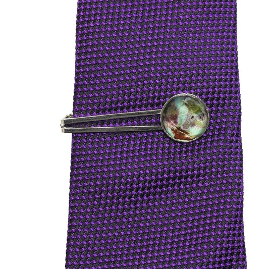 Simple Tie Clip Blue Amazon Gift TAMARUSAN