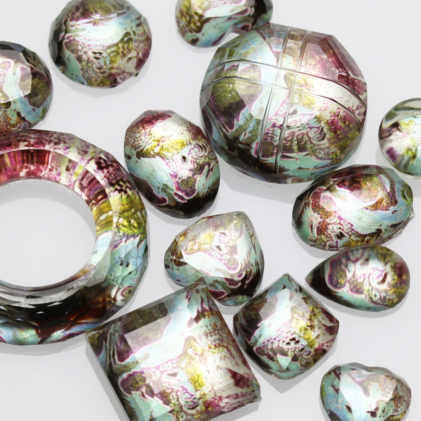 Obidome Purple Marble Kimono TAMARUSAN