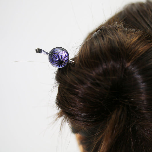Silver925 Hairpin Blue Hemp Leaf TAMARUSAN
