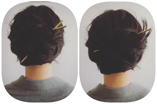 Men's Hair Stick Brass Red TAMARUSAN