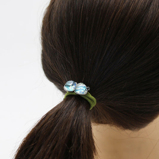 Hair Elastic Heart Rose Tree Blue Simple TAMARUSAN