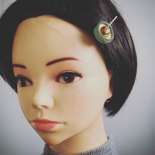 Hair Pin Felt Hair Ornament Hair Clip Brown TAMARUSAN