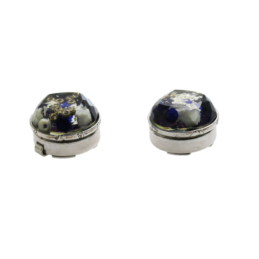 Button Cover Cufflinks Blue TAMARUSAN