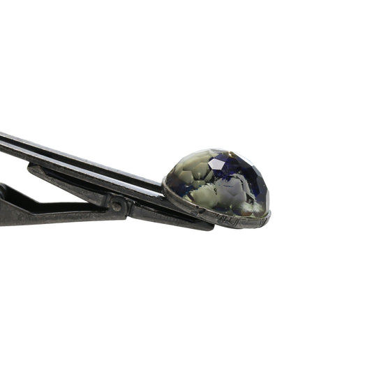 Simple Tie Clip Blue Beads Resin TAMARUSAN