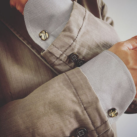 Cuff Links Brown Backyard Fern TAMARUSAN