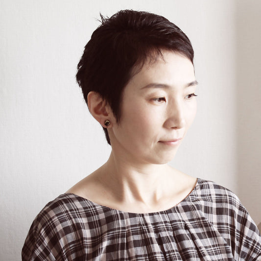 Earrings Fern Brown Handmade TAMARUSAN