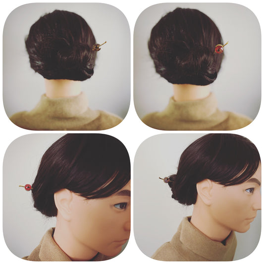 Hair Stick Mens Wood Butterfly Dinosaur Pink Purple TAMARUSAN