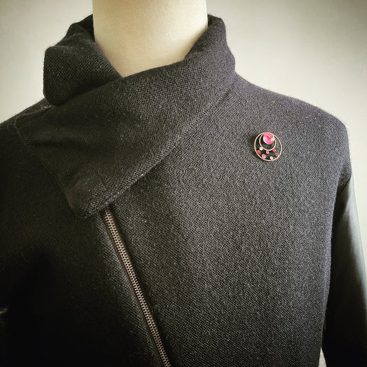 Pink Butterfly Pin Brooch Rhinestone TAMARUSAN