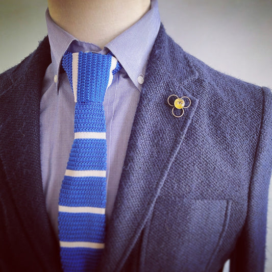 Pin Brooch Lapel Plane Yellow Mens TAMARUSAN