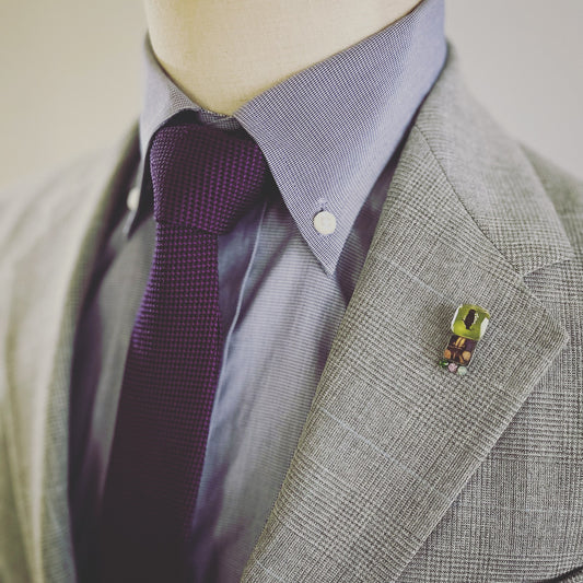 Pin Brooch Owl Yellow Green Rhinestone TAMARUSAN