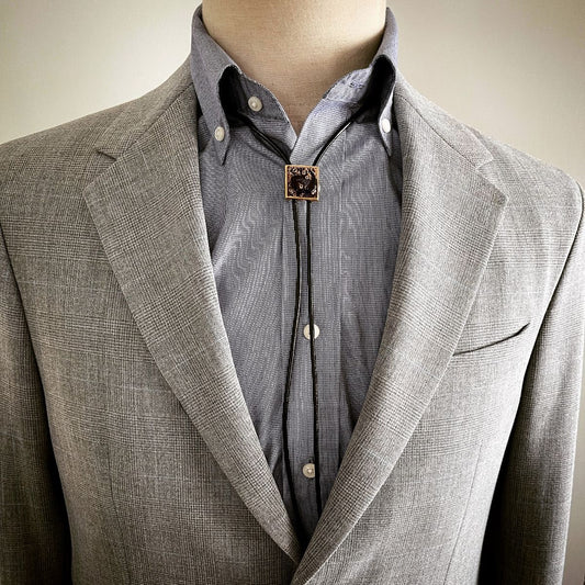 Leather Strap Bolo Tie Dragon Purple TAMARUSAN