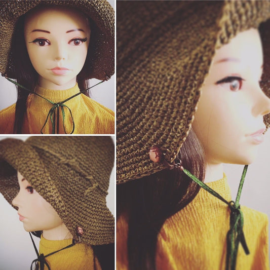 Hat Clips Ribbon Coral Green TAMARUSAN